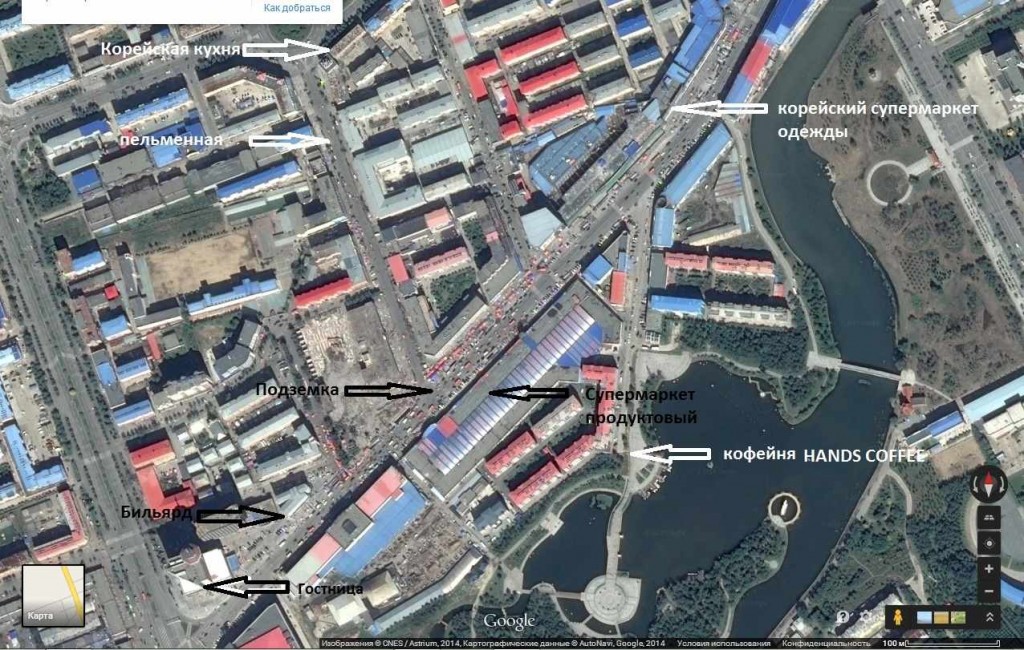 Карта Хуньчунь на русском языке