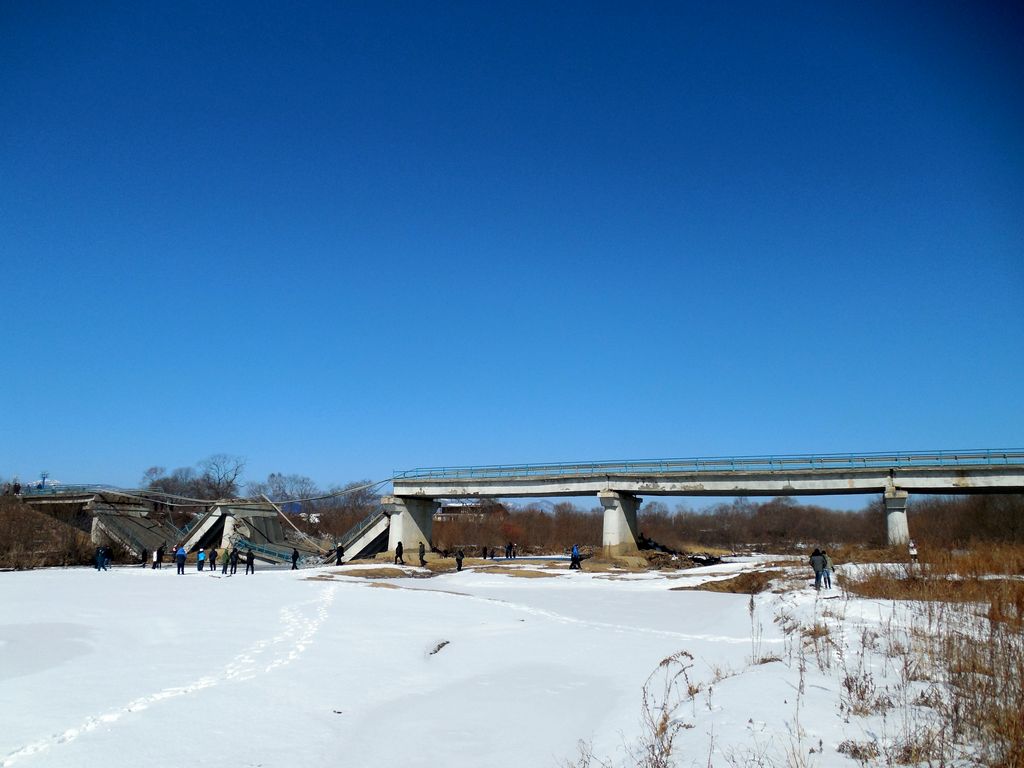 Упавший мост в Новолитовске